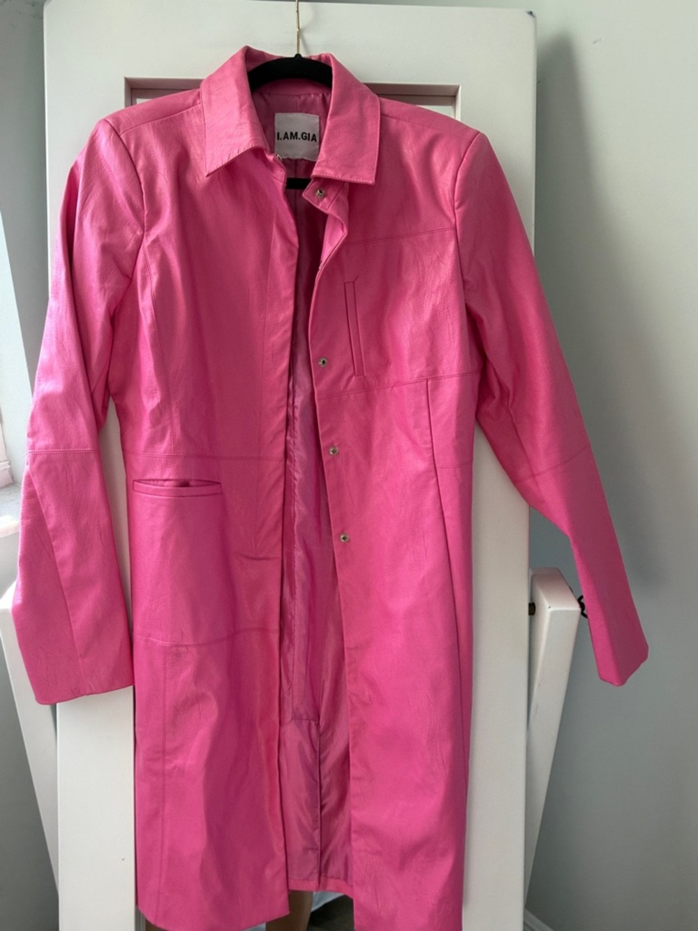 I.AM.GIA Pink pleather Long Coat
